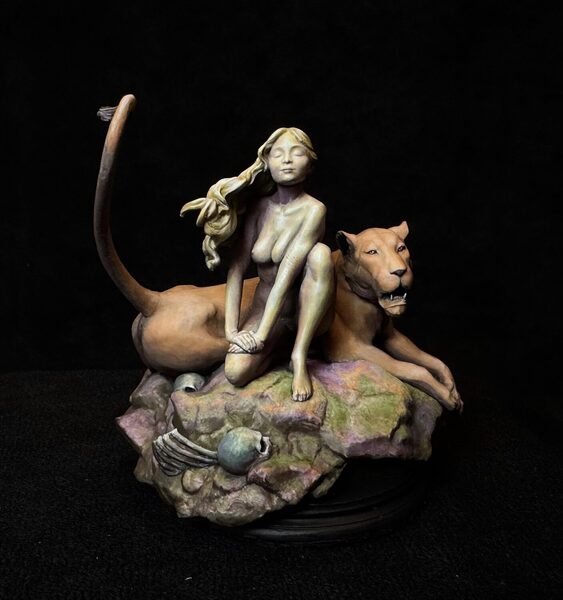Girl and her tiger